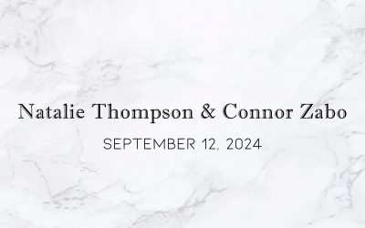 Natalie Thompson & Connor Zabo — Wedding Date: September 12, 2024